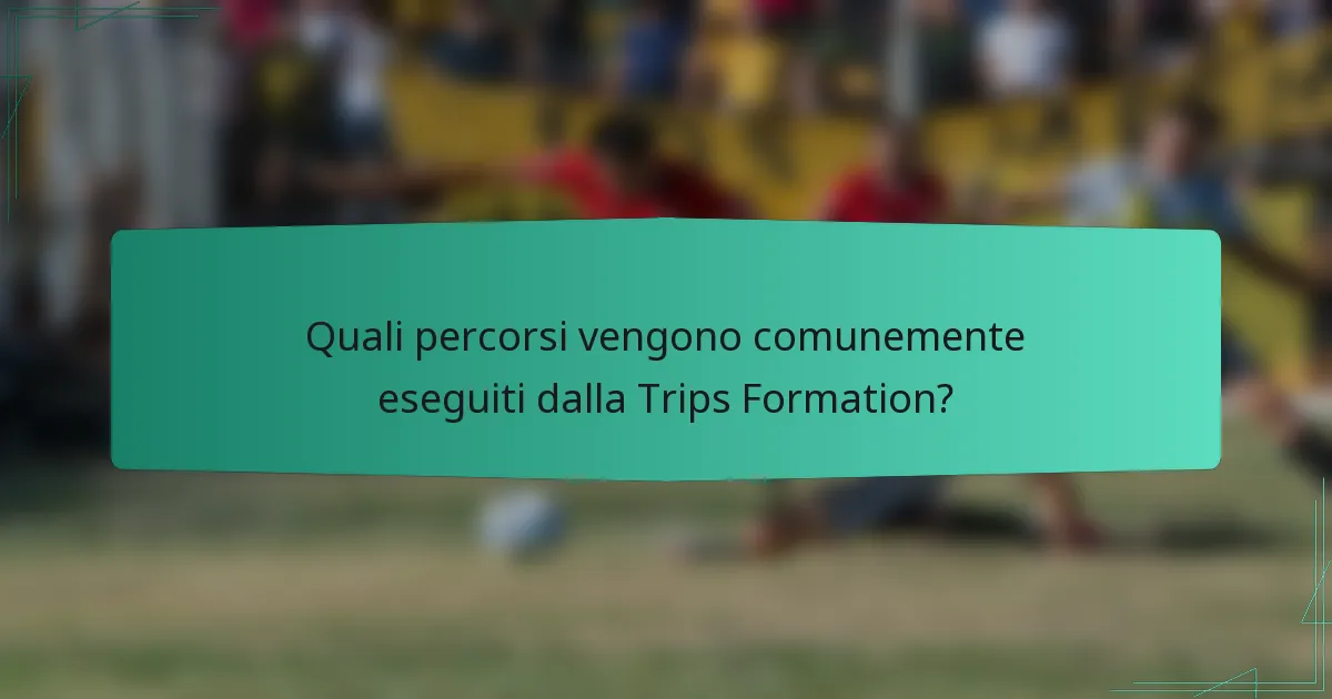 Quali percorsi vengono comunemente eseguiti dalla Trips Formation?