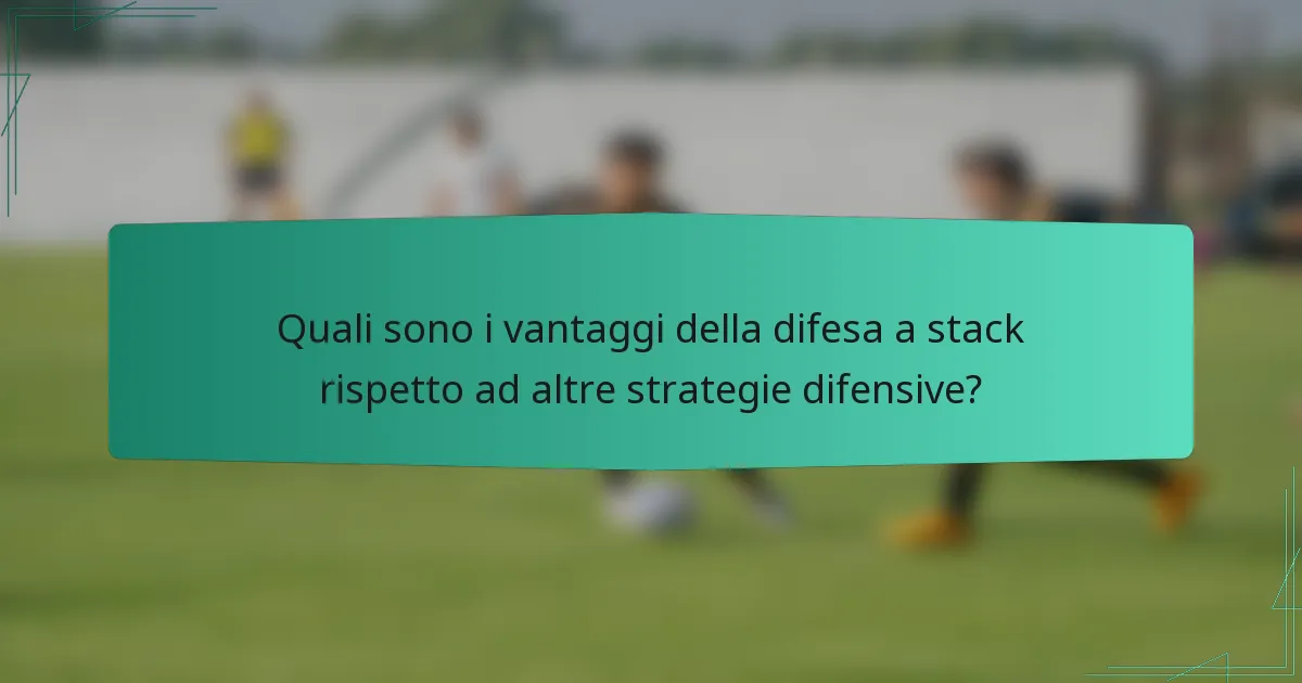 Quali sono i vantaggi della difesa a stack rispetto ad altre strategie difensive?